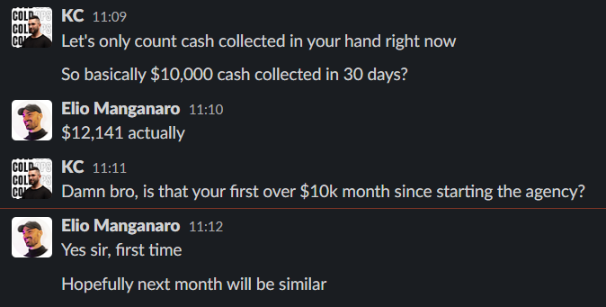 Elio Manganaro closing $12,141